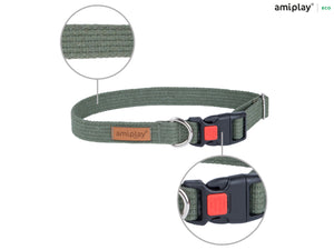 Amiplay Cotton Adjustable Collar with Lock - khaki