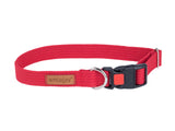 Amiplay Cotton Adjustable Collar with Lock - red