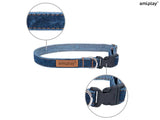 Amiplay Denim Adjustable Collar – Denim Light Blue & Denim Original