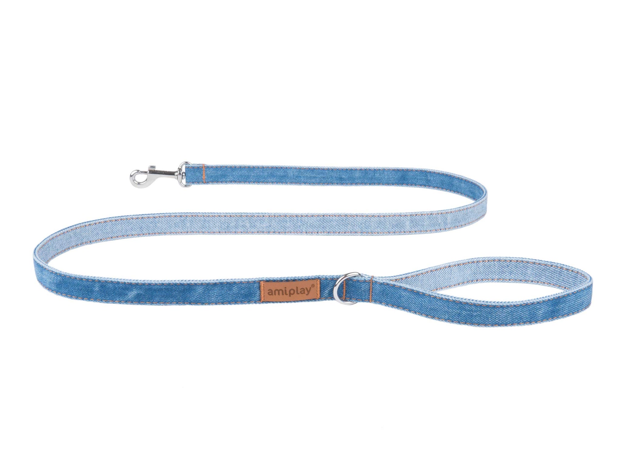 Amiplay Denim Leash - Denim Light Blue & Denim Original