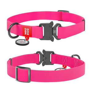 Waudog Waterproof Pink Dog Collar